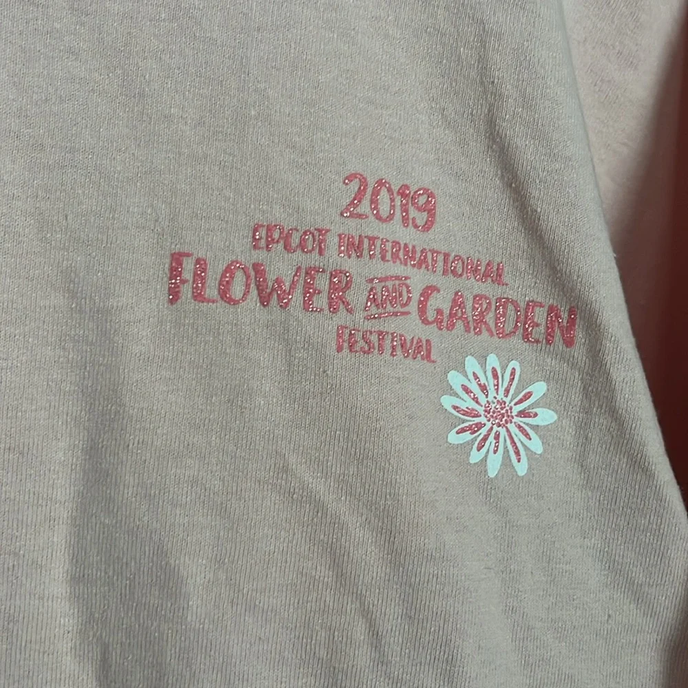 Disney Parks Spirit Jersey Epcot 2019 Pink Flower & Garden Festival, NWOT - Picture 10 of 11